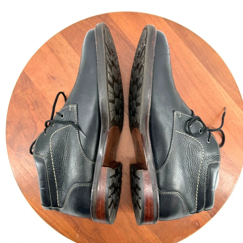 Johnston & Murphy J&M 1850 Chukka Boot Black Leather Lace Up Brazil Men's 10.5M